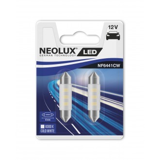 Neolux C10W 41mm Cold White 6000K 2KS/BAL Neolux C10W 41mm Cold White 6000K 2KS/BAL